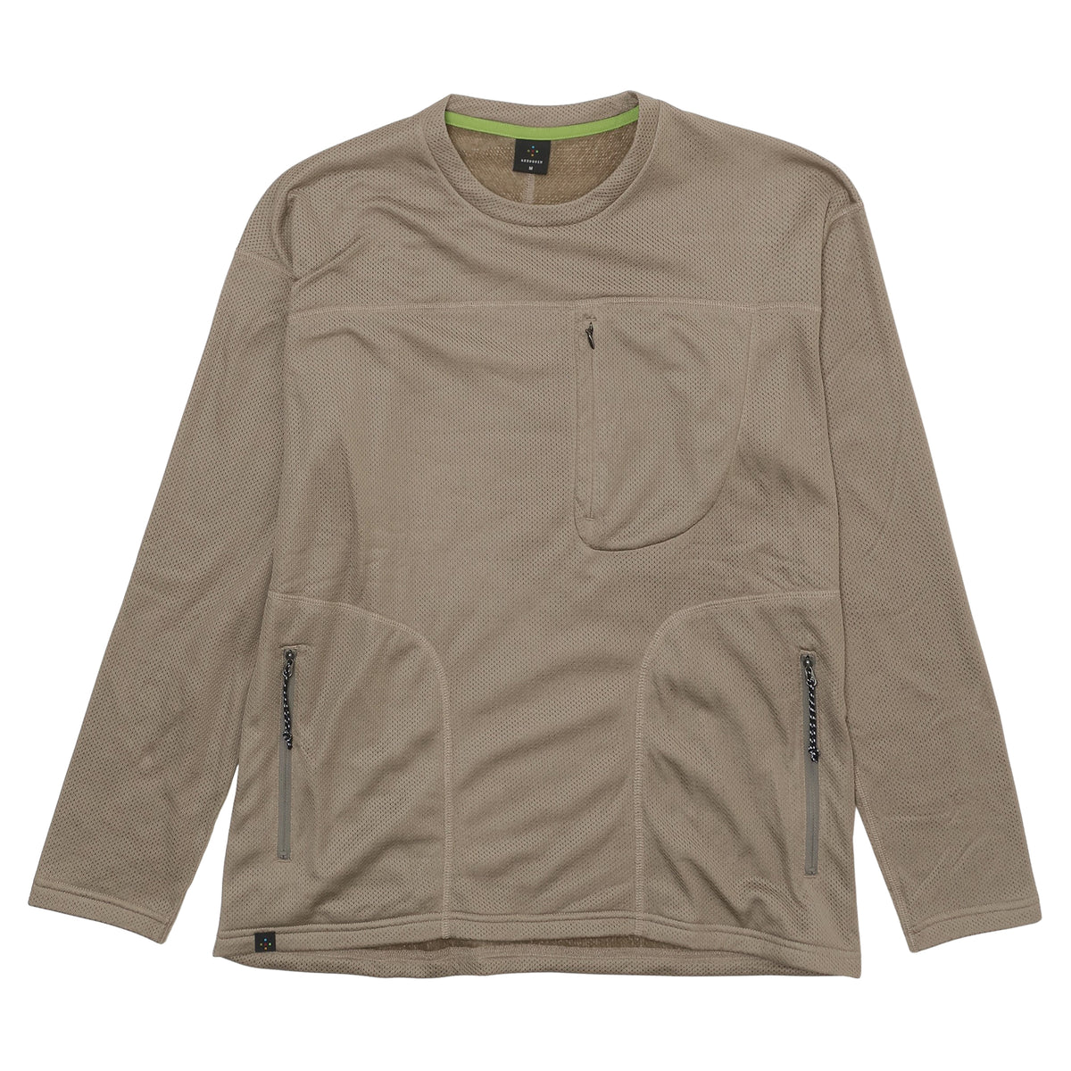 【AXESQUIN】Ventilation LS Tee - Octa / Light Brown