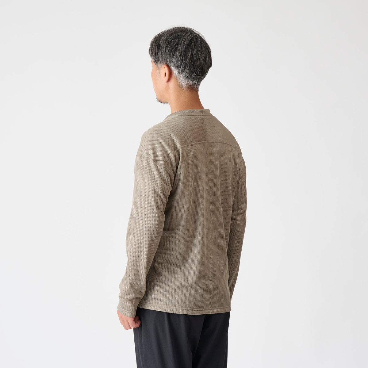 【AXESQUIN】Ventilation LS Tee - Octa / Light Brown