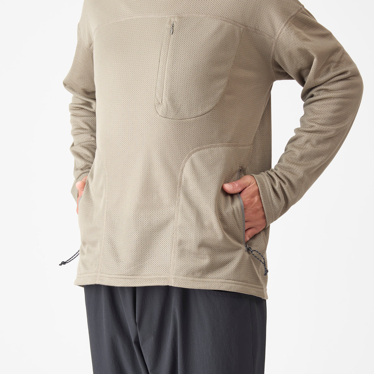 【AXESQUIN】Ventilation LS Tee - Octa / Light Brown