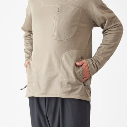【AXESQUIN】Ventilation LS Tee - Octa / Light Brown