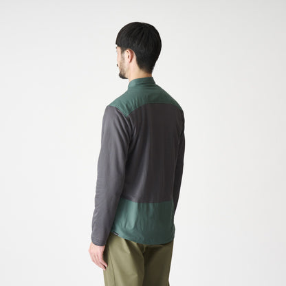 【AXESQUIN】Combination Shirt / BLACK