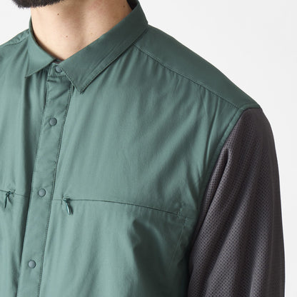 【AXESQUIN】Combination Shirt / BLACK