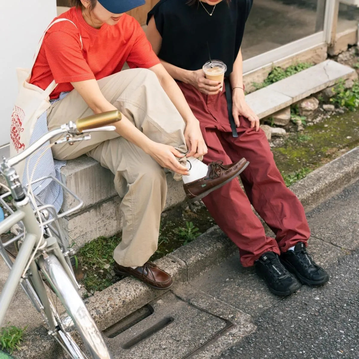 【BLUE LUG】motion pants / burgundy