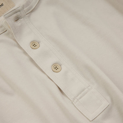 【HNT】Polyester Henley Neck L/S T-shirt