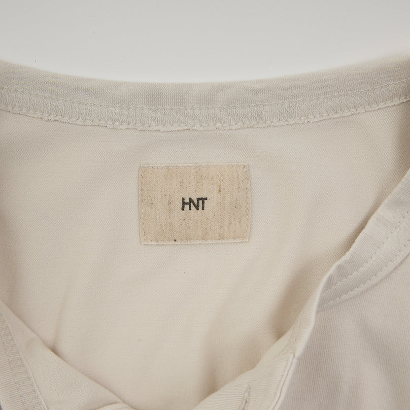 【HNT】Polyester Henley Neck L/S T-shirt