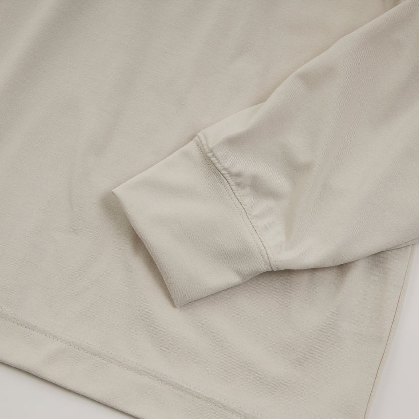 【HNT】Polyester Henley Neck L/S T-shirt