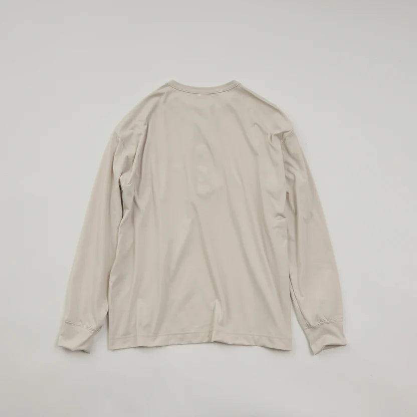【HNT】Polyester Henley Neck L/S T-shirt