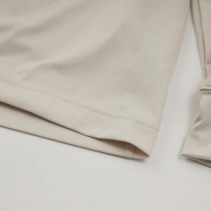 【HNT】Polyester Henley Neck L/S T-shirt