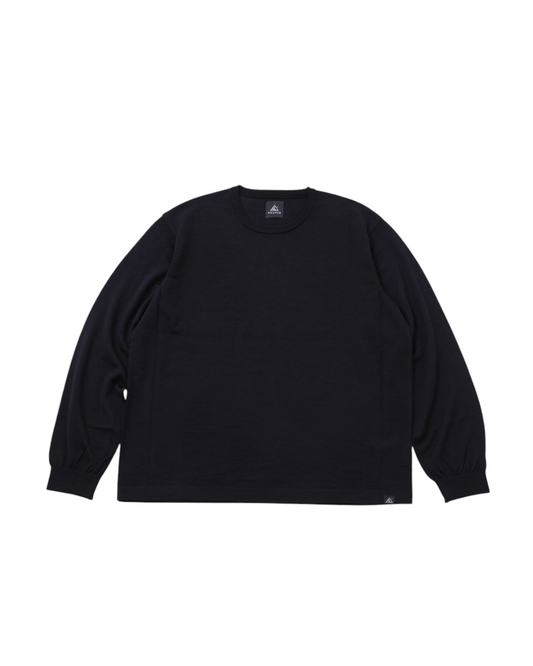 【ROUVER】Merino Long KniTee / BLACK