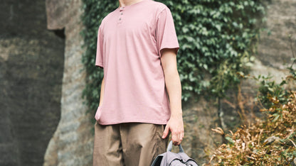 【BRING】WUNDERWEAR ヘンリーネックTシャツ BLACK