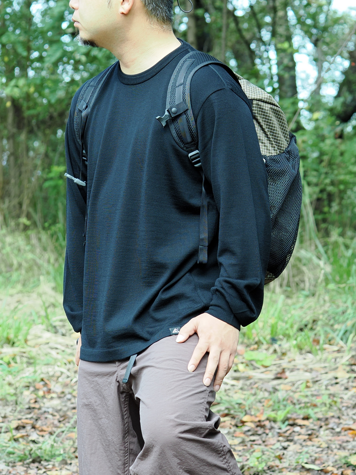 【ROUVER】Merino Long KniTee / BLACK