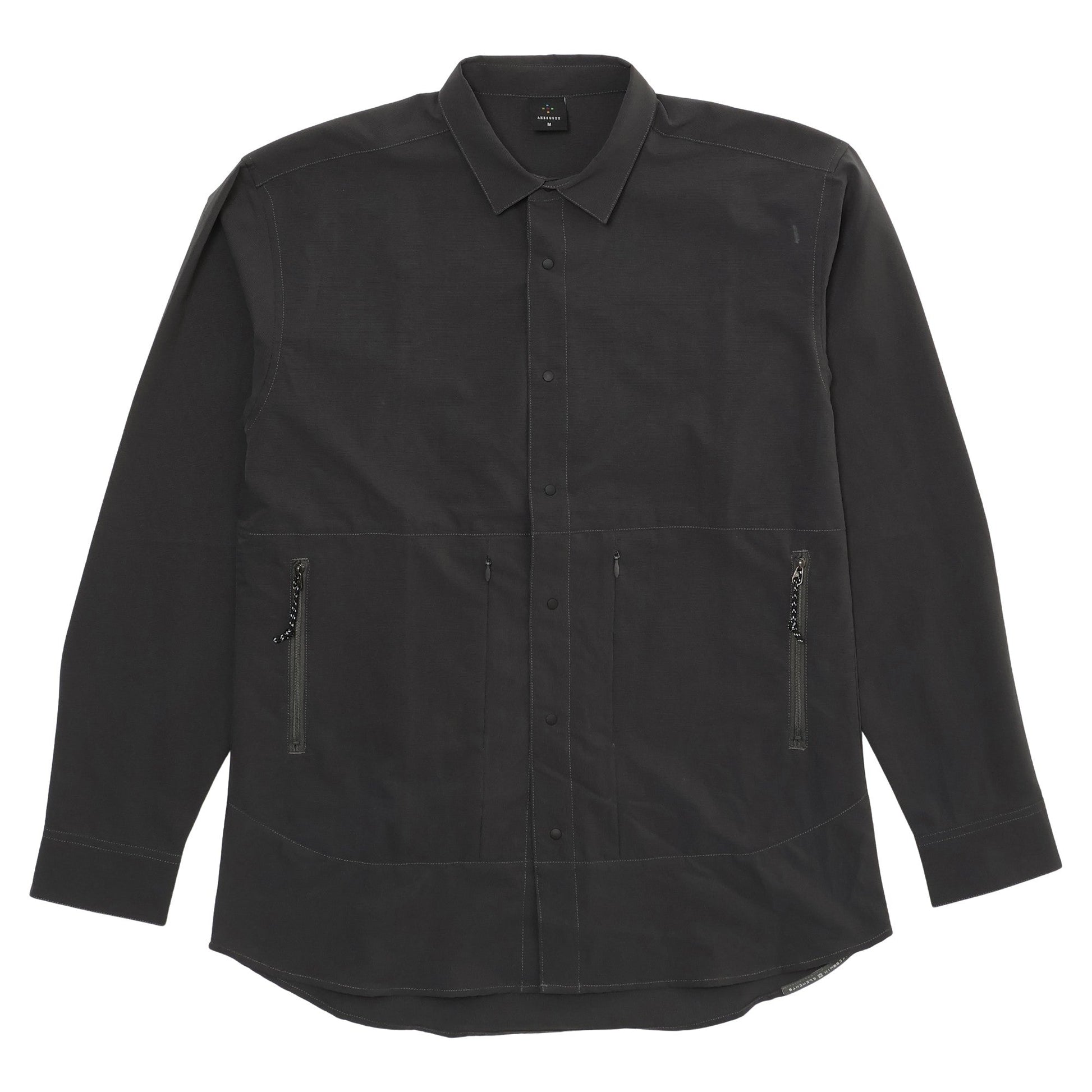 AXESQUIN LS Ventilation Shirt charcoal ULハイキング アウトドアウェア 軽量