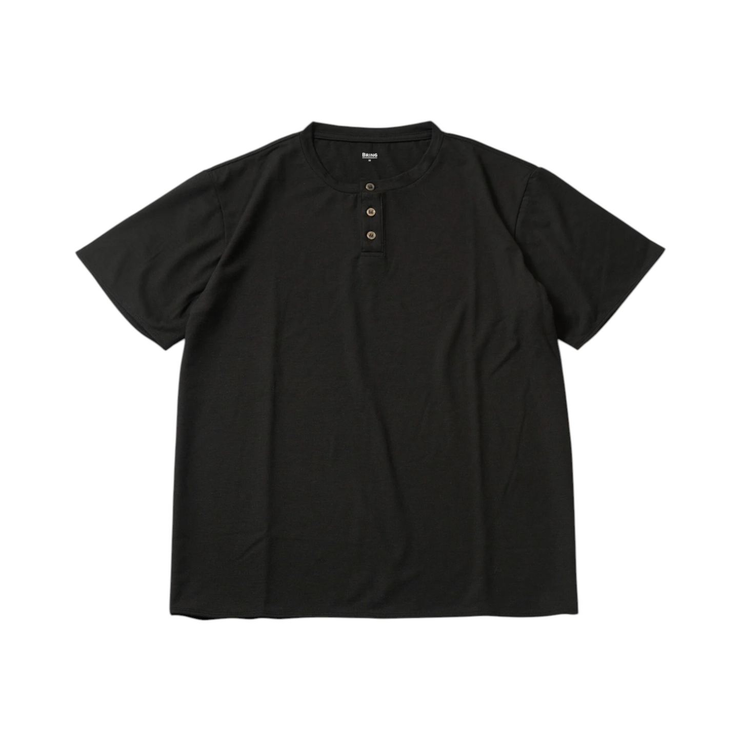 【BRING】WUNDERWEAR ヘンリーネックTシャツ BLACK