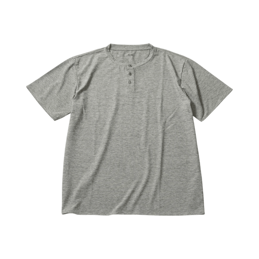 【BRING】WUNDERWEAR ヘンリーネックTシャツ / Melange Gray - LEISURES 公式オンラインショップ
