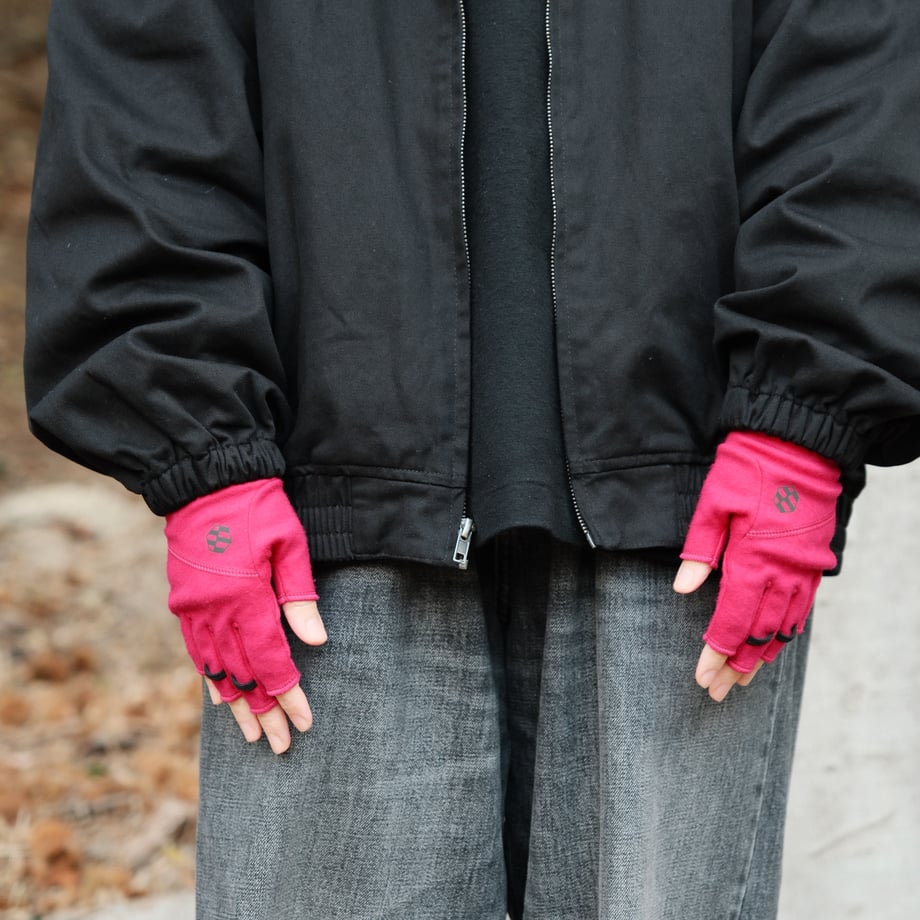 handson grip Hobo1J、茶色の指先出しグローブ