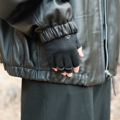 handson grip Hobo1J、茶色の指先出しグローブ