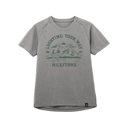 milestone Original T-Shirt National Park、ペールグレーのプリントTシャツ