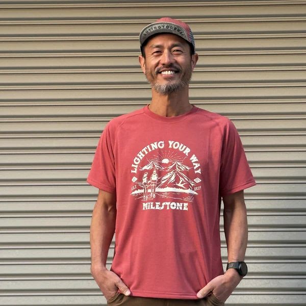 【milestone】Original T-Shirt Canvas "National Park"  ルビーレッド