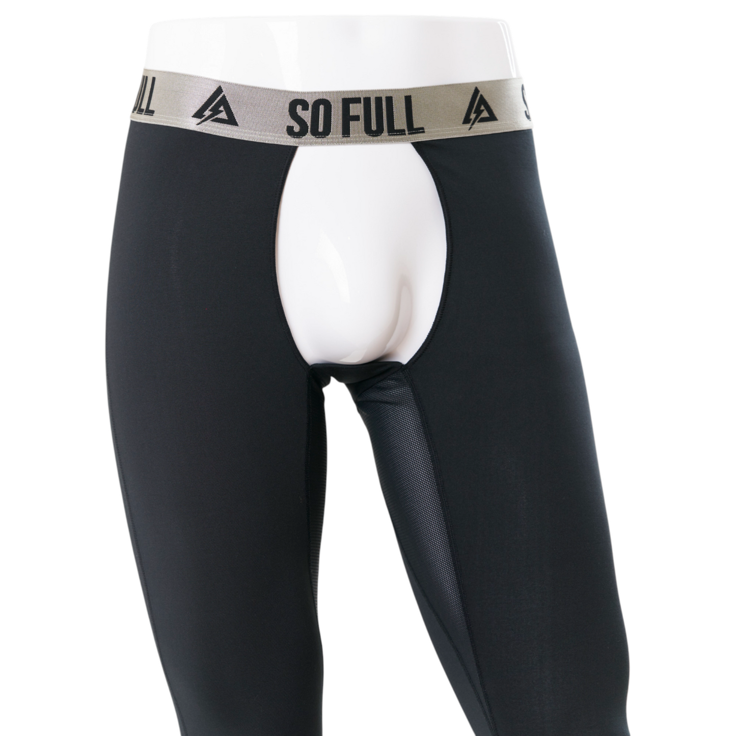 【SO FULL】FRONT 穴あきレギンス WARM BLACK