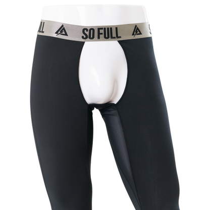 【SO FULL】FRONT 穴あきレギンス WARM BLACK