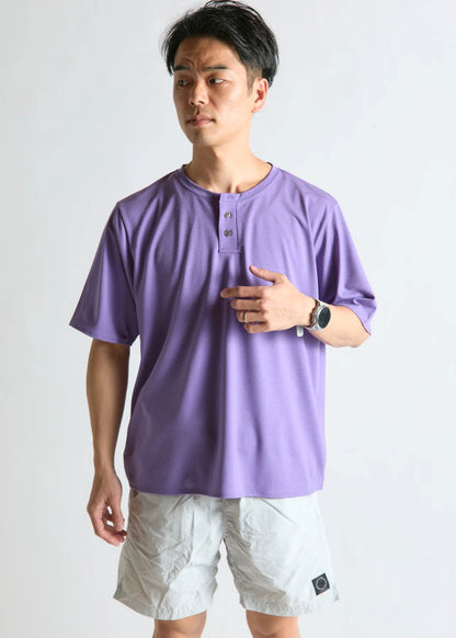 【BRING】WUNDERWEAR ヘンリーネックTシャツ Purple