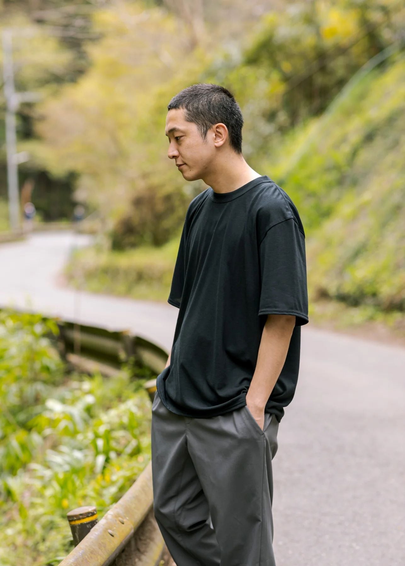 【BRING】DRYCOTTONY oversized T-shirt / BLACK