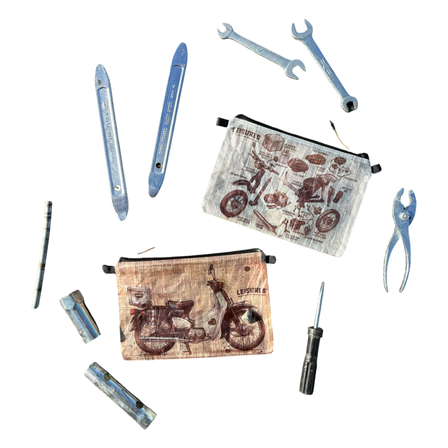 【LEISURES】レジャーズ×スーパーカブ "分解" Pouch