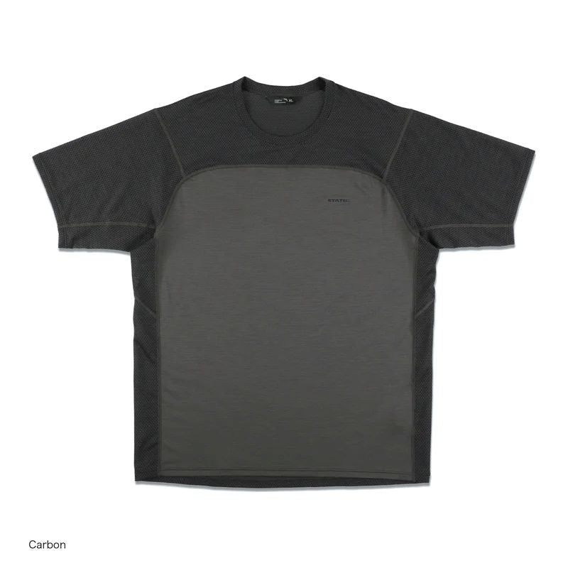 STATIC CHORD WOOL S/S SHIRTS Carbon ULハイキング アウトドアウェア 軽量