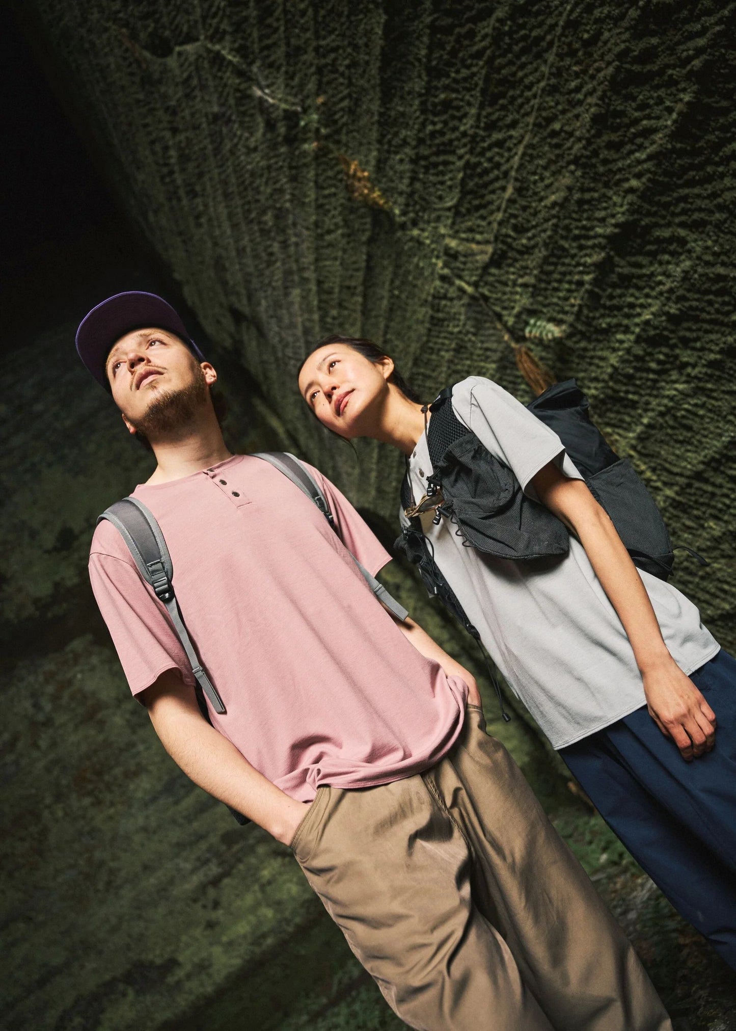 【BRING】WUNDERWEAR ヘンリーネックTシャツ / Melange Gray