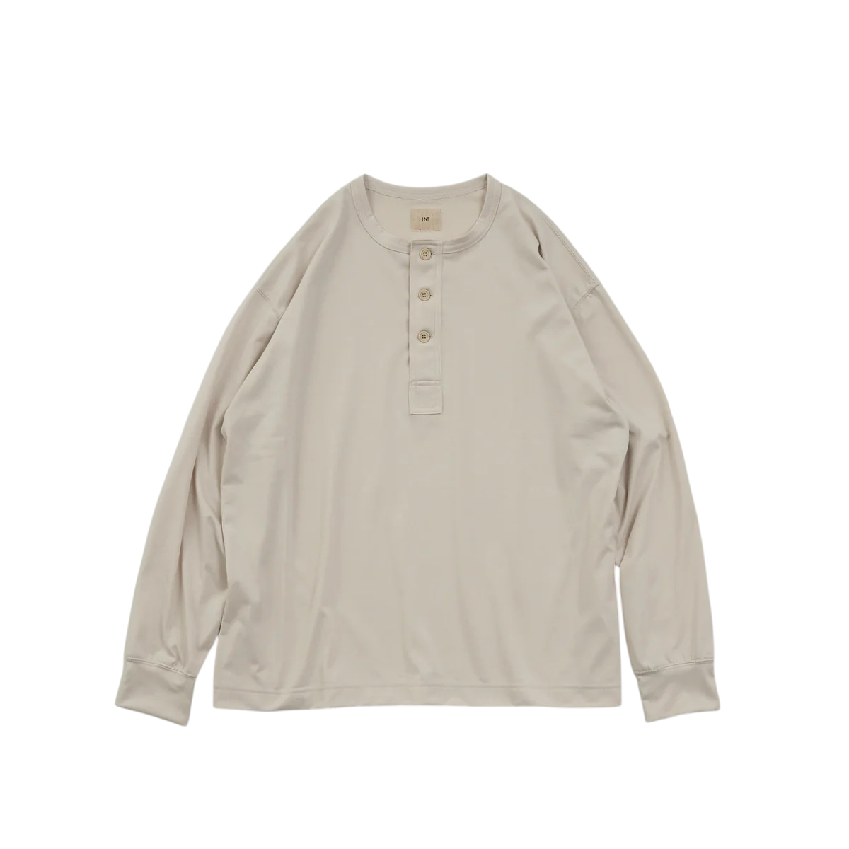 HNT ヘンリーネックの長袖Tシャツ