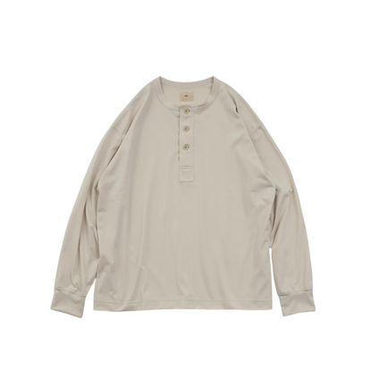 HNT ヘンリーネックの長袖Tシャツ