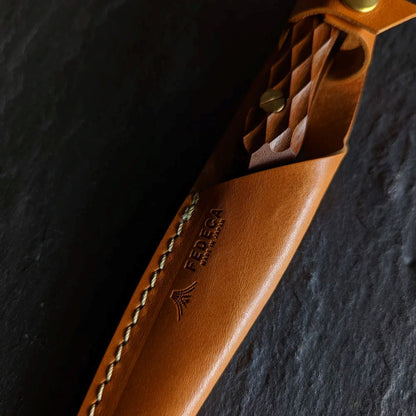 【FEDECA】CLEVER TONG 専用レザーケース CAMEL