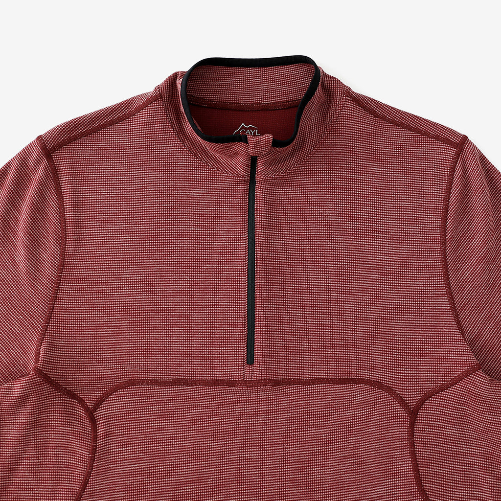【CAYL】Live Wool Mix Half Zip Burgundy