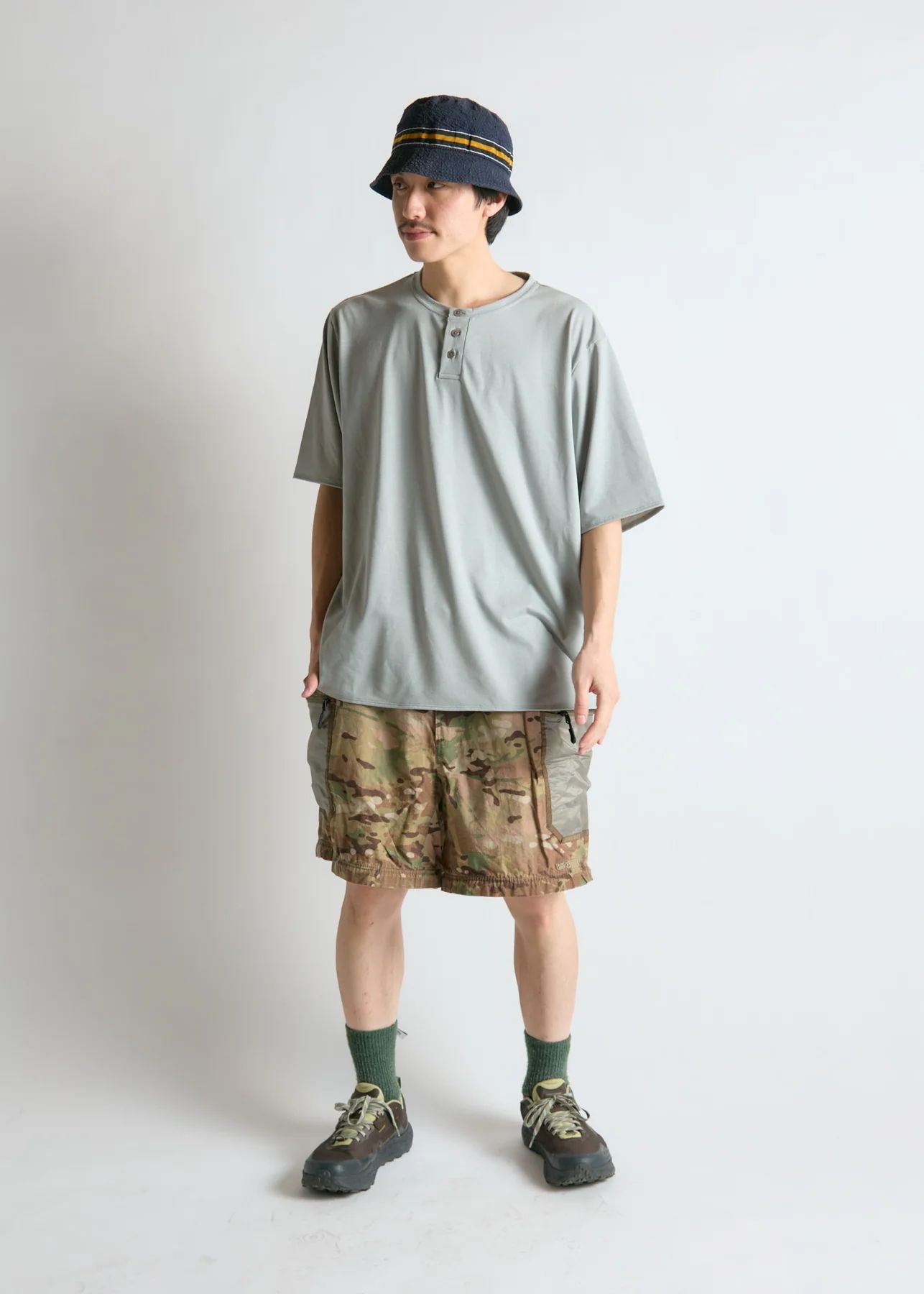 【BRING】WUNDERWEAR ヘンリーネックTシャツ GRAY