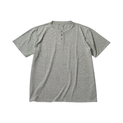 【BRING】WUNDERWEAR ヘンリーネックTシャツ / Melange Gray