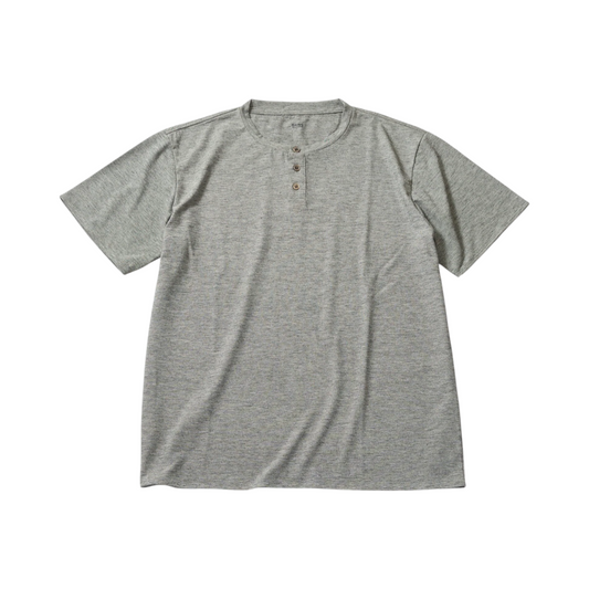 【BRING】WUNDERWEAR ヘンリーネックTシャツ / Melange Gray