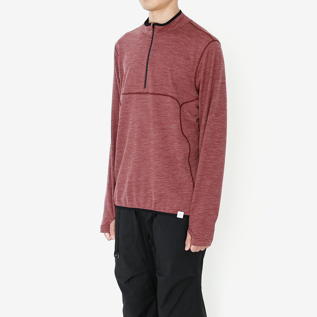 【CAYL】Live Wool Mix Half Zip Burgundy