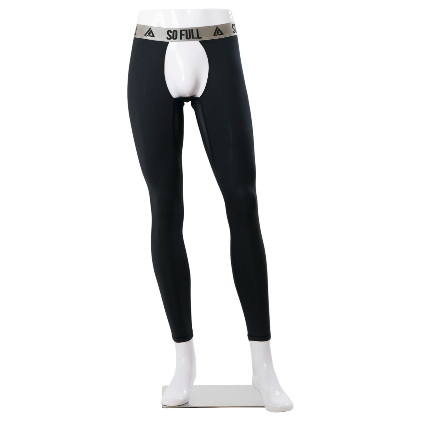 【SO FULL】FRONT 穴あきレギンス WARM BLACK