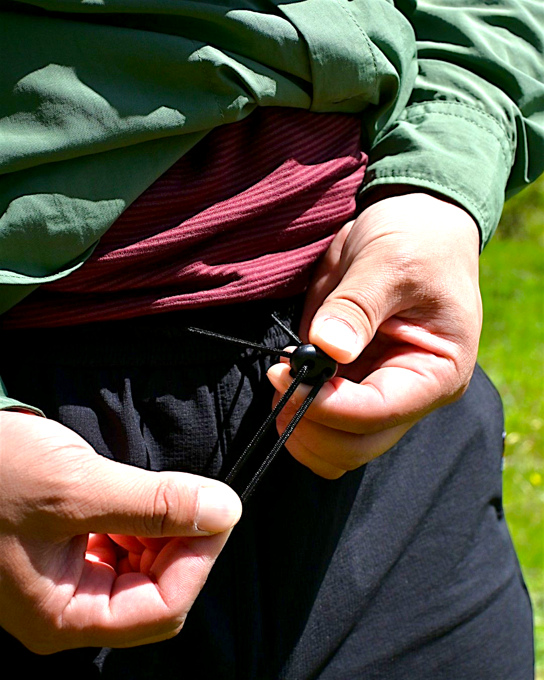 【LEISURES】 Cordura Stretch Pants LEISURES Big Logo / BLACK