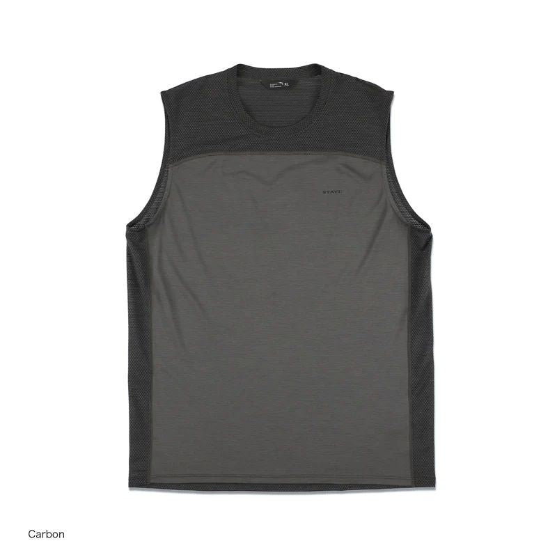 【STATIC】CHORD WOOL SLEEVELESS Carbon