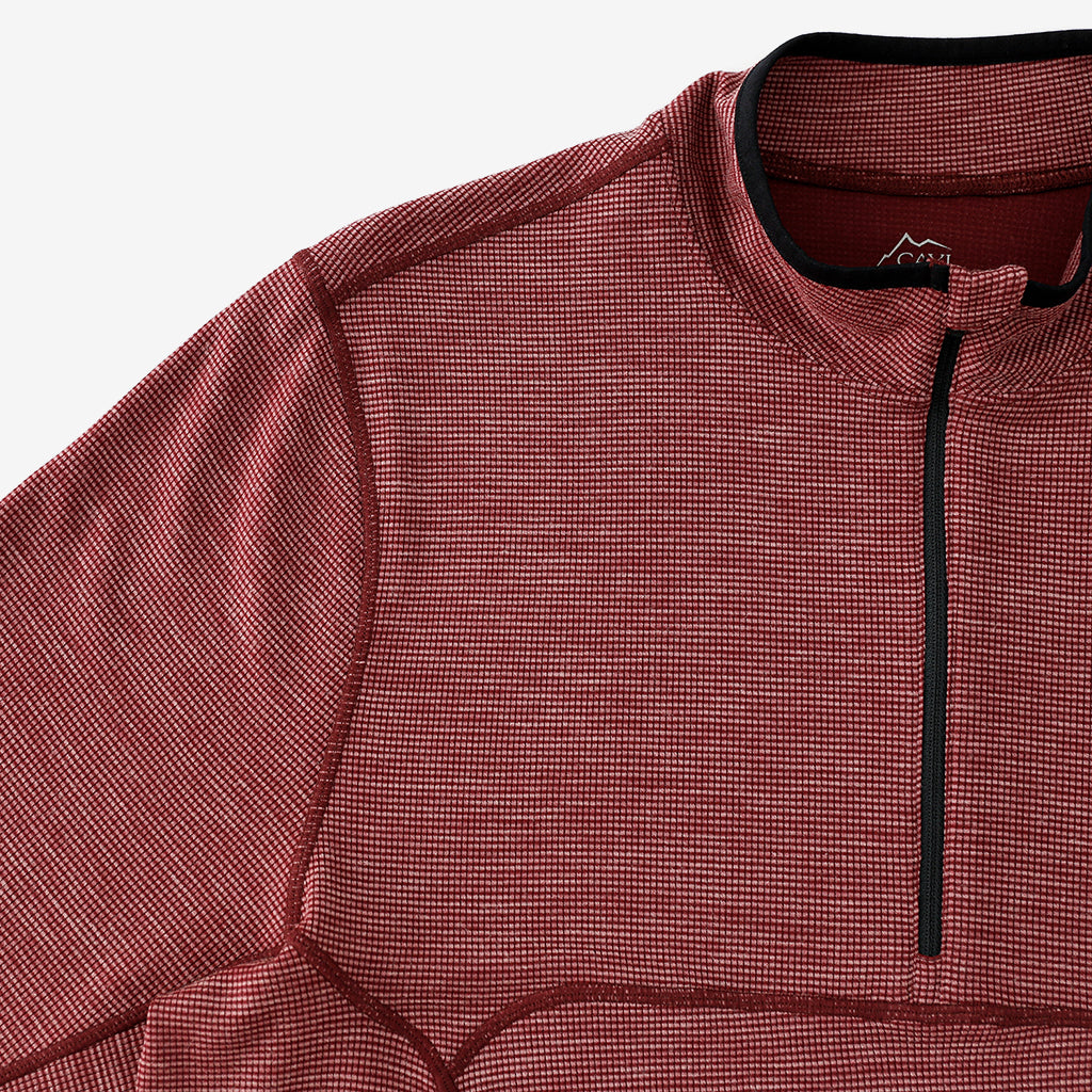 【CAYL】Live Wool Mix Half Zip Burgundy