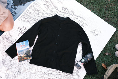 【ULSUS】 Double Side Cardigan / Black