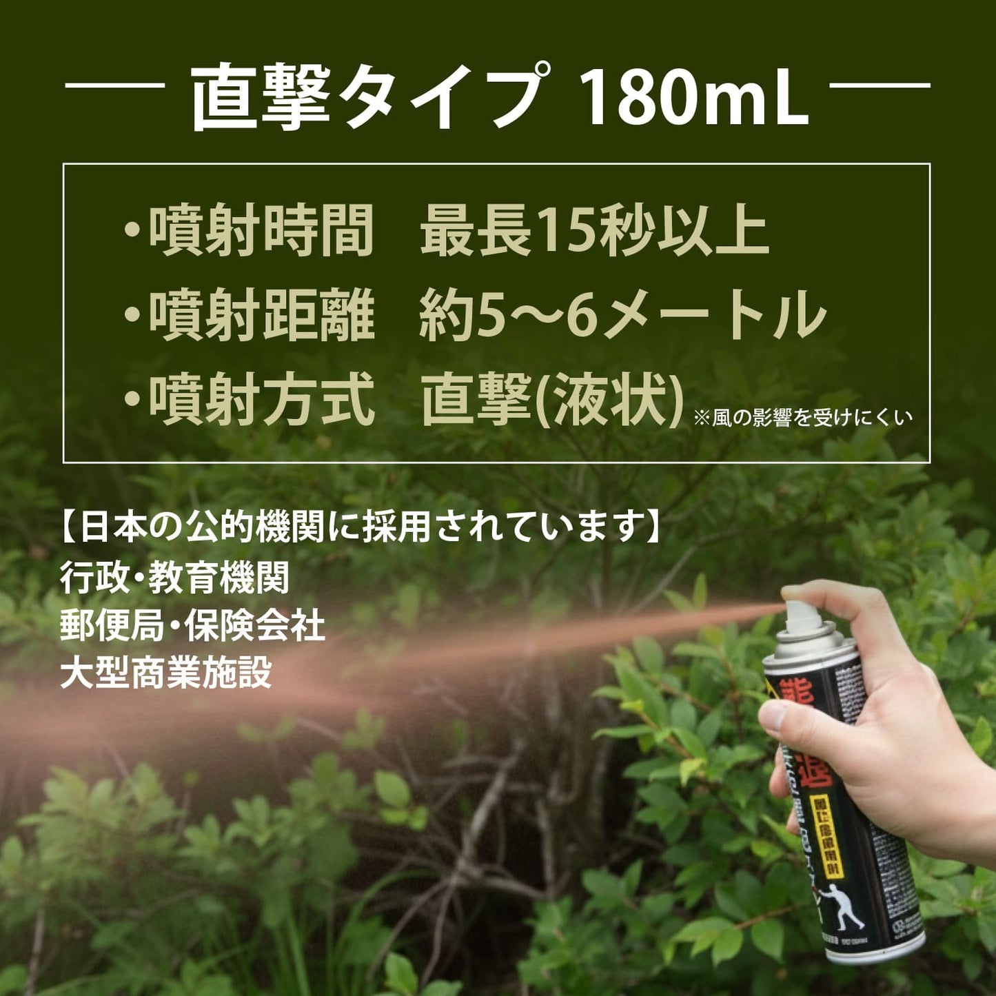 【FUJIKON】熊撃退 長距離砲スプレ－（ジェットタイプ） 180ml