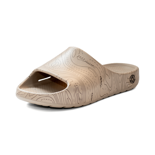 【freewaters】Cloud9 Slide - Topography Taupe Print -