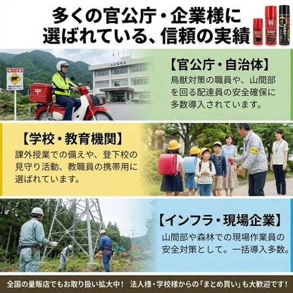 【FUJIKON】熊撃退 長距離砲スプレ－（ジェットタイプ） 180ml