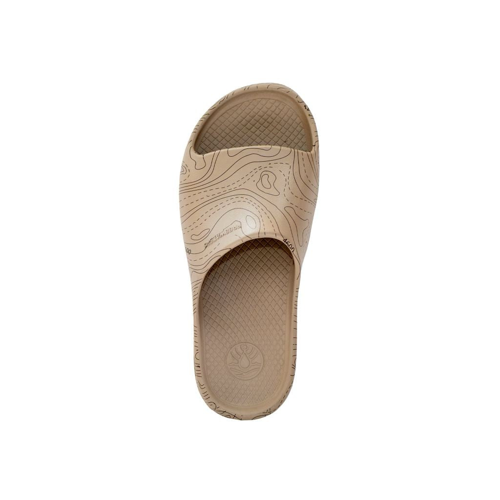 【freewaters】Cloud9 Slide - Topography Taupe Print -