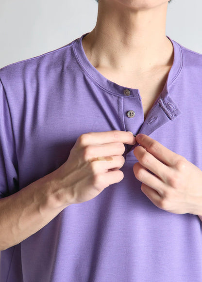 【BRING】WUNDERWEAR ヘンリーネックTシャツ Purple