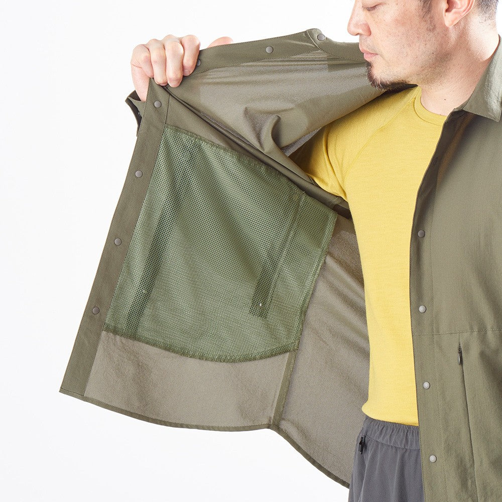 【AXESQUIN】LS Ventilation Shirt / charcoal