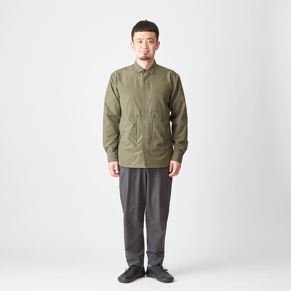 【AXESQUIN】LS Ventilation Shirt / charcoal