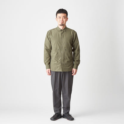 【AXESQUIN】LS Ventilation Shirt / charcoal